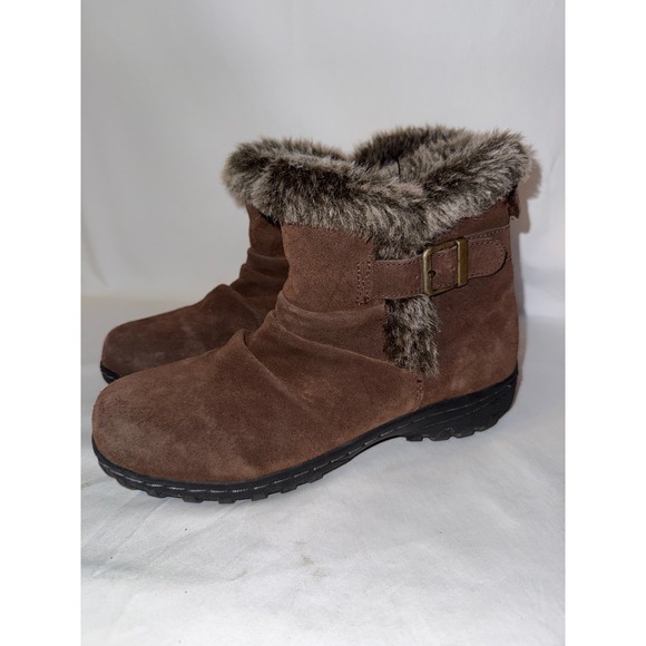 Khombu Shoes - Khombu Lindsey 1077489 Womens Snow Boots 8M Brown Leather All Weather Ankle Boot